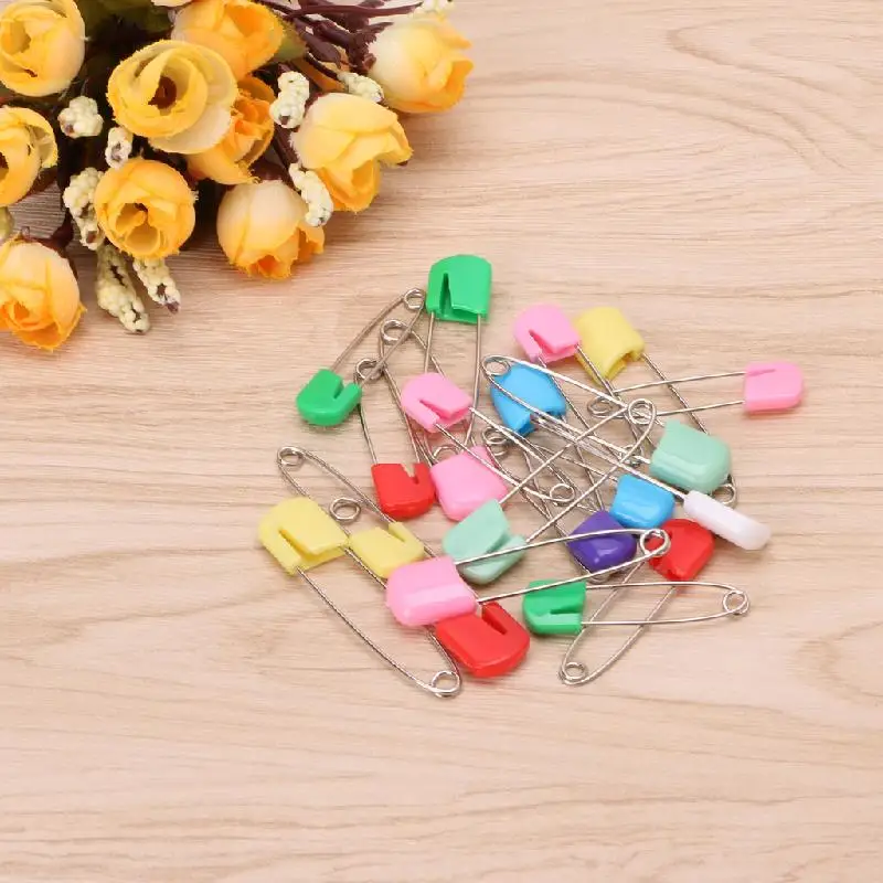 20 шт младенческой ребенок ткань пеленки шпильки Безопасность блокировка