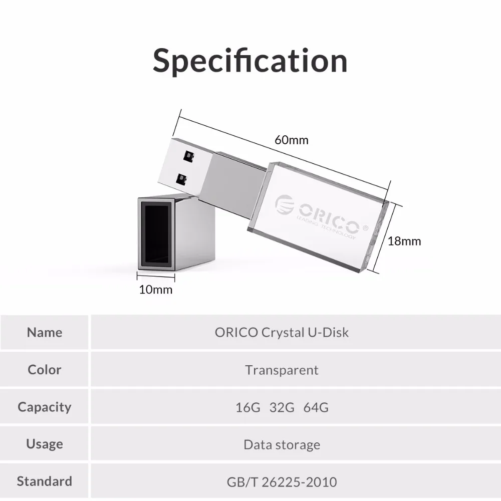 ORICO USB флеш-накопитель 3,0 кристалл 64 ГБ 32 ГБ 16 ГБ USB 3,0 флеш-память USB флеш-накопитель мини u-диск