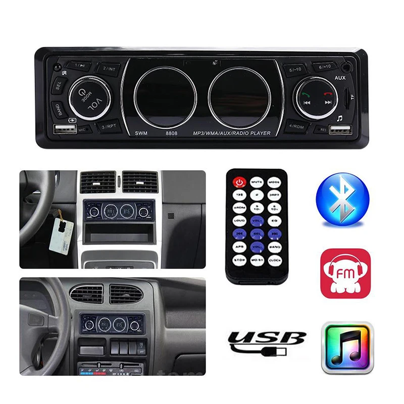 1 Din автомобильный стерео аудио плеер Bluetooth карта машина MP3 автомобиль радио U диск