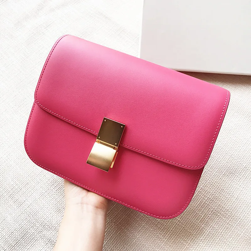 Bags for Women Tofu Wrapped Hand Rubbing Cow Skin Box Retro Small Square Bag Single Shoulder Oblique Bag Girl