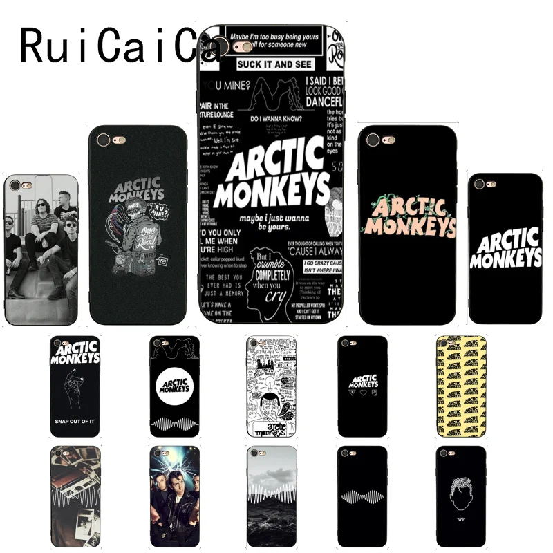 RuiCaiCa a arctic monkeys мягкий черный чехол для телефона iPhone 8 7 6 6S 6Plus X XS MAX 5 5S SE XR 10 Чехол
