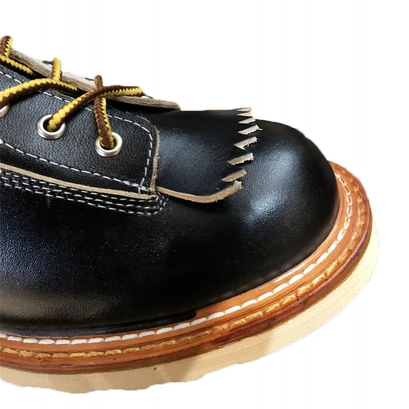 Ботинки мужские рабочие из натуральной кожи повседневные армейские ботильоны на