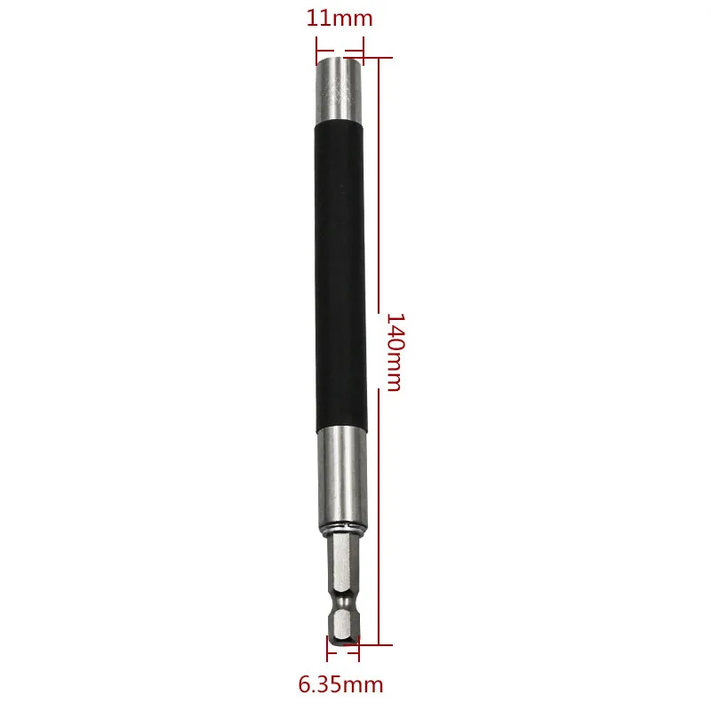 140mm 3 шт. 1/" Шестигранным хвостовиком диаметром 80/120/140 мм Quick Release Мультитул наконечник бит Магнитная отвертка Набор бит держатель адаптер головки - Цвет: 140mm