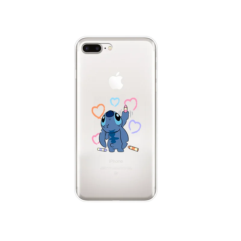 Силиконовый мягкий ТПУ чехол для телефона Disneys Stitch для Apple iPhone X XR XS MAX 7 8 7plus 6 6S Plus 5 5S SE - Color: 937