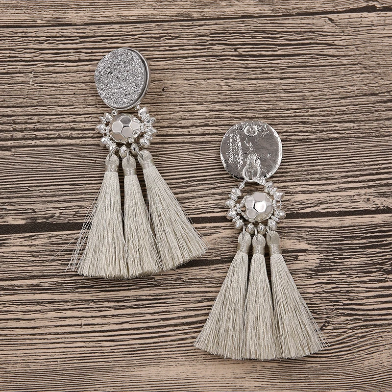 STRATHSPEY серьги кисточки с бусинами из смолы для женщин винтажные длинные друзой