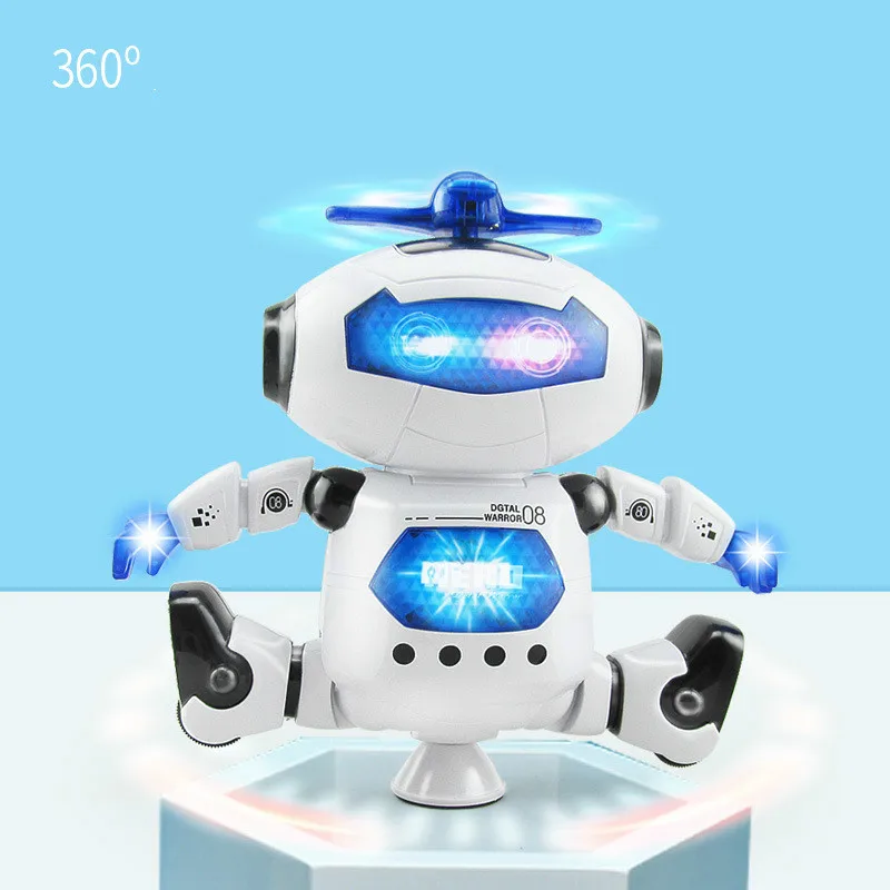 Электрический танцующий умный робот игрушечная лампа музыка 360 градусов