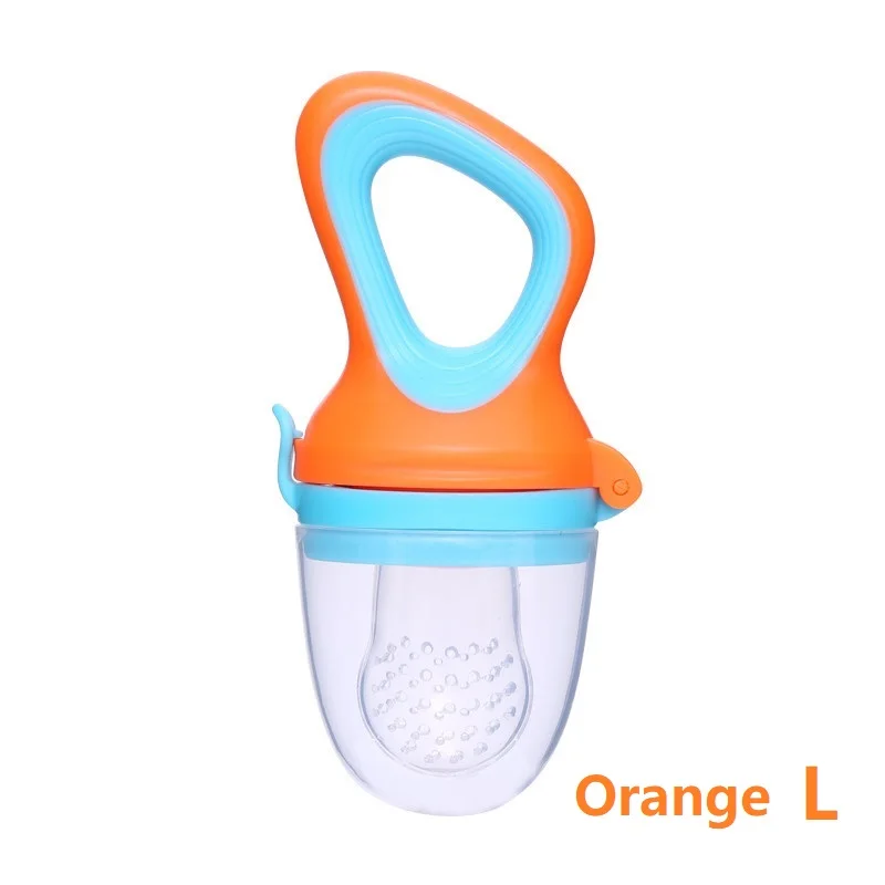 orange L Соска-пустышка для маленьких детей, соска-пустышка для новорожденных, силиконовая соска для младенцев - Цвет: orange L