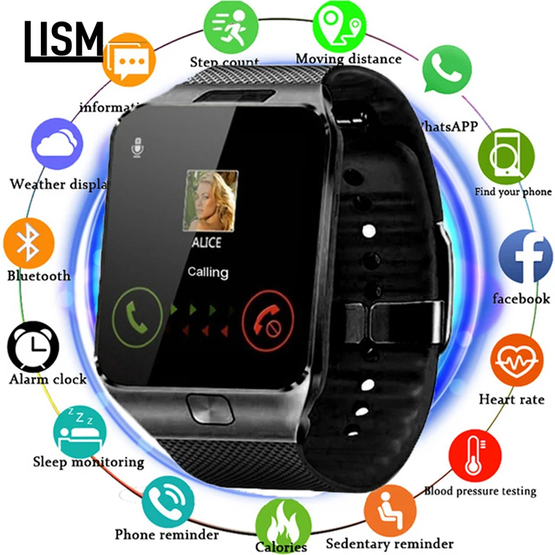 Bluetooth Смарт часы DZ09 Smartwatch Android телефонный звонок Relogio 2G GSM SIM 16G SD карта камера