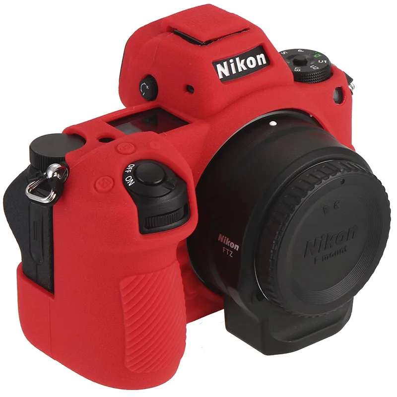 Red Для Nikon Z7 Z6 мягкий силиконовый резиновый защитный корпус для камеры чехол кожа для Nikon Z7 Z6 камера сумка Защитная крышка - Цвет: Red