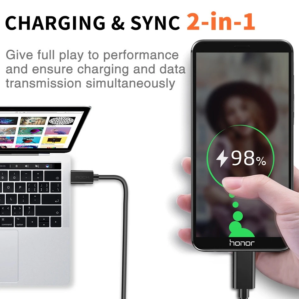 RHOADA Оригинальный Micro Usb кабель 2.4A Быстрая зарядка телефон USB зарядное устройство