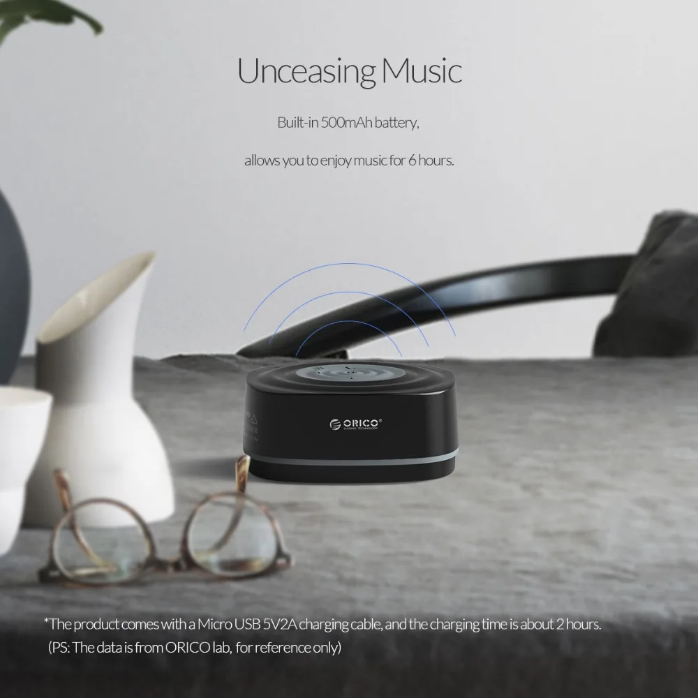 ORICO Мини Bluetooth Беспроводной Динамик Hi Fi стерео Бас Водонепроницаемый с присоской