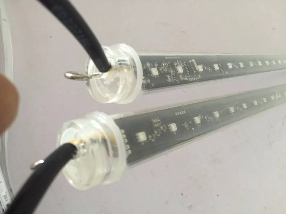 10 шт. DMX512 360 градусов 3D LED цифровая метеоритная трубка освещение водопад Длина 1 0 м