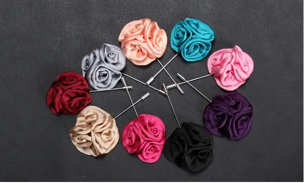 5 шт. Новый стиль друга жениха жених бутоньерка Шелковый атласный цветок розы для