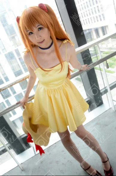 ЕВА АСУКА Soryu Аска Лэнгли из аниме парики Shikinami Asuka Rangure оранжевый хвосты на