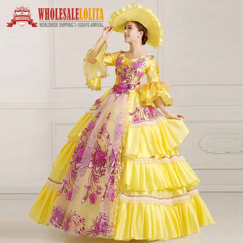 18th века Мария Антуанетта Ренессанс викторианской эпохи Rococo Belle для выпускного