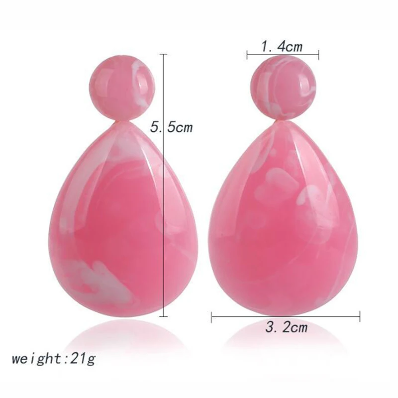 2019 NEW Vintage Big Resin Green Water Drop Earrings For Women Boho Fashion Jewelry Simple Crystal Dangle Earring Gift Hot Sale | Украшения