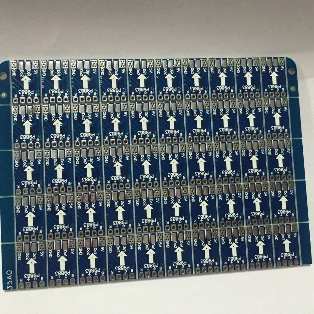 

DC5V P9883 addressable pixel PCBA;without LED;Dual-signal wires;signal breakpoint continuous transmission
