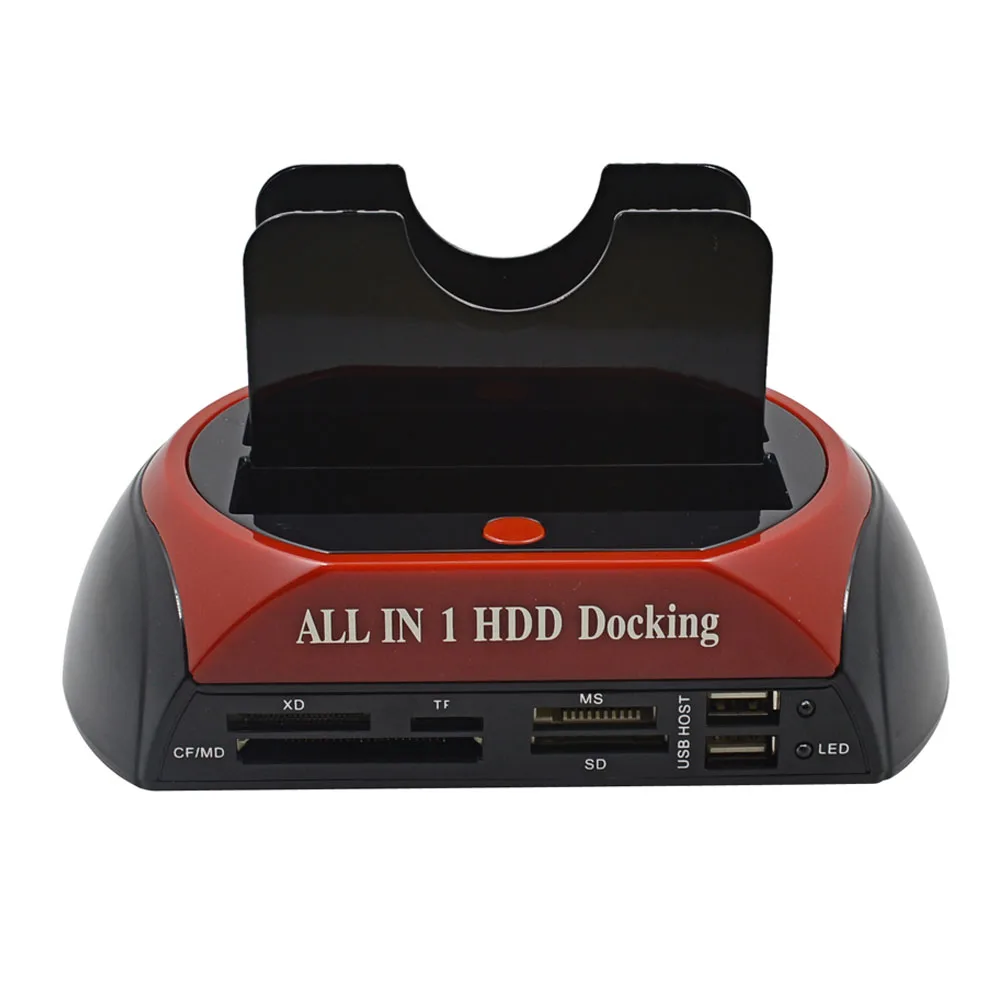 Разъем США все в 1 HDD док-станция двойной USB 2.0 2." 3.5" IDE SATA внешний HDD Box жесткий диск корпус Card Reader 3 ТБ