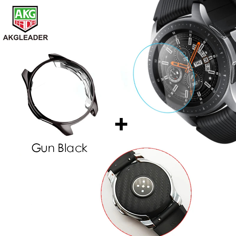 Закаленное стекло для Galaxy Watch 46 мм + пленка из углеродного волокна чехол Защитная