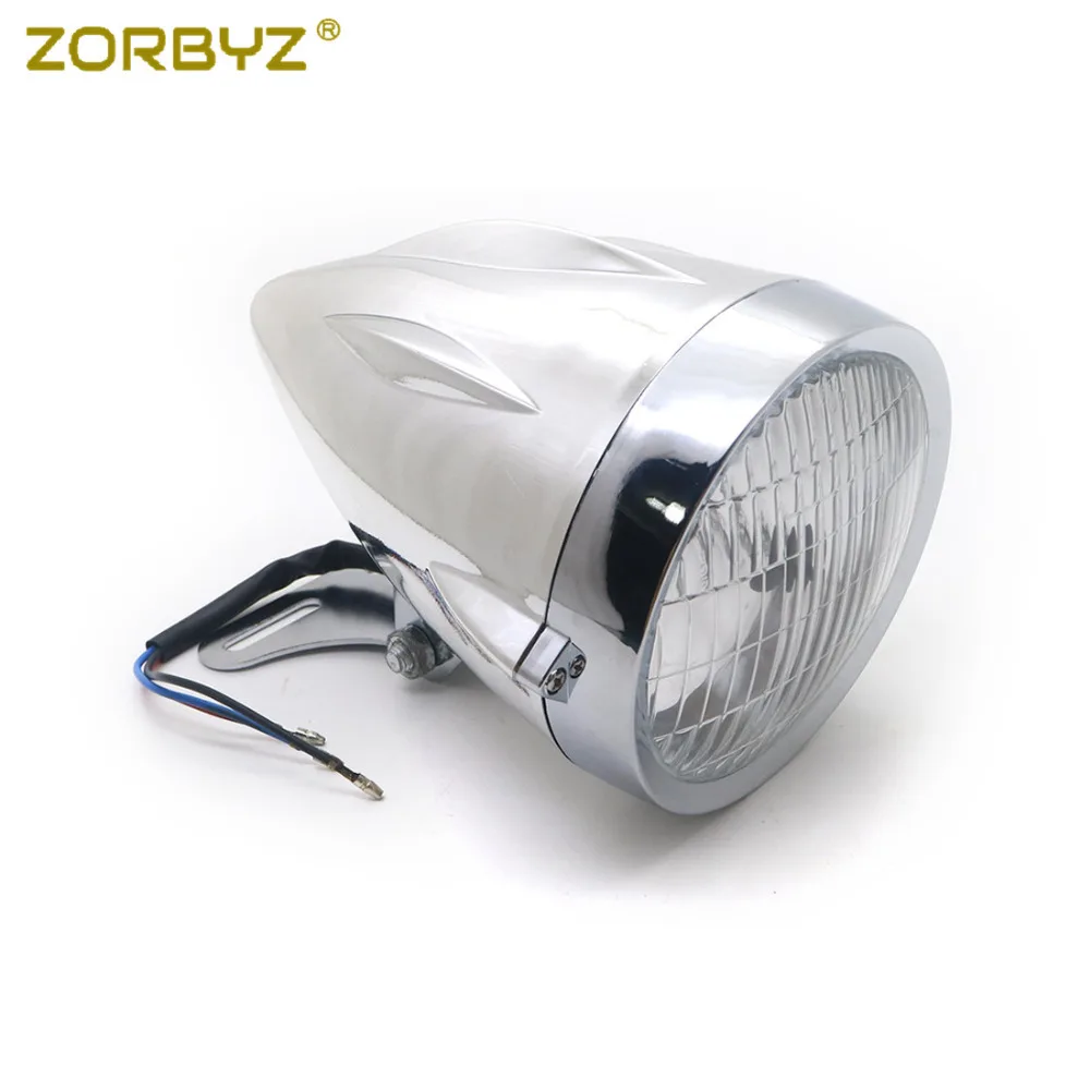 ZORBYZ ретро мотоцикл хром ABS Bullet H4 Фары для Yamaha Suzuki Kawasaki Honda Custom| |