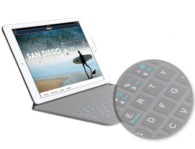 

MAORONG TRADING Ультратонкий чехол с беспроводной bluetooth клавиатурой для iPad Air 2 16 Гб/32 ГБ/64 ГБ 9,7 дюйма для iPad Air 2, чехол для планшета