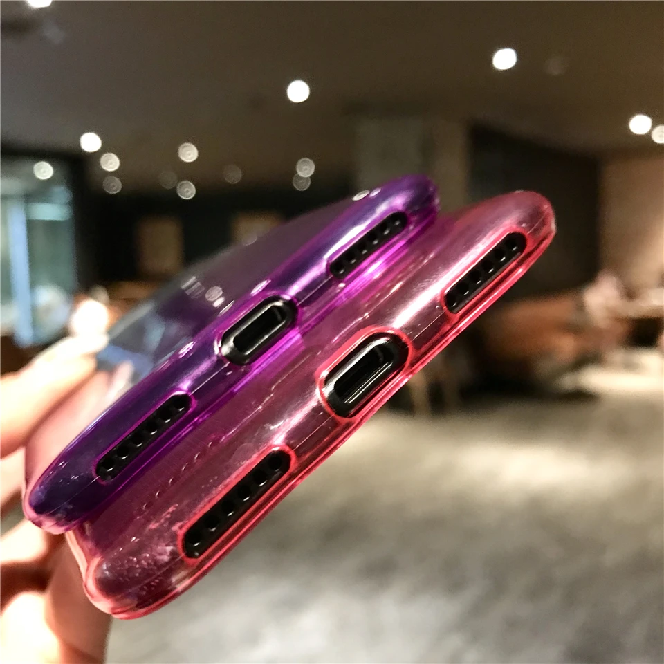 Блестящая силиконовая в цветах радуги чехол для телефона XiaoMi RedMi 6 Pro 6A 5 5A 4A 3 S Note 4