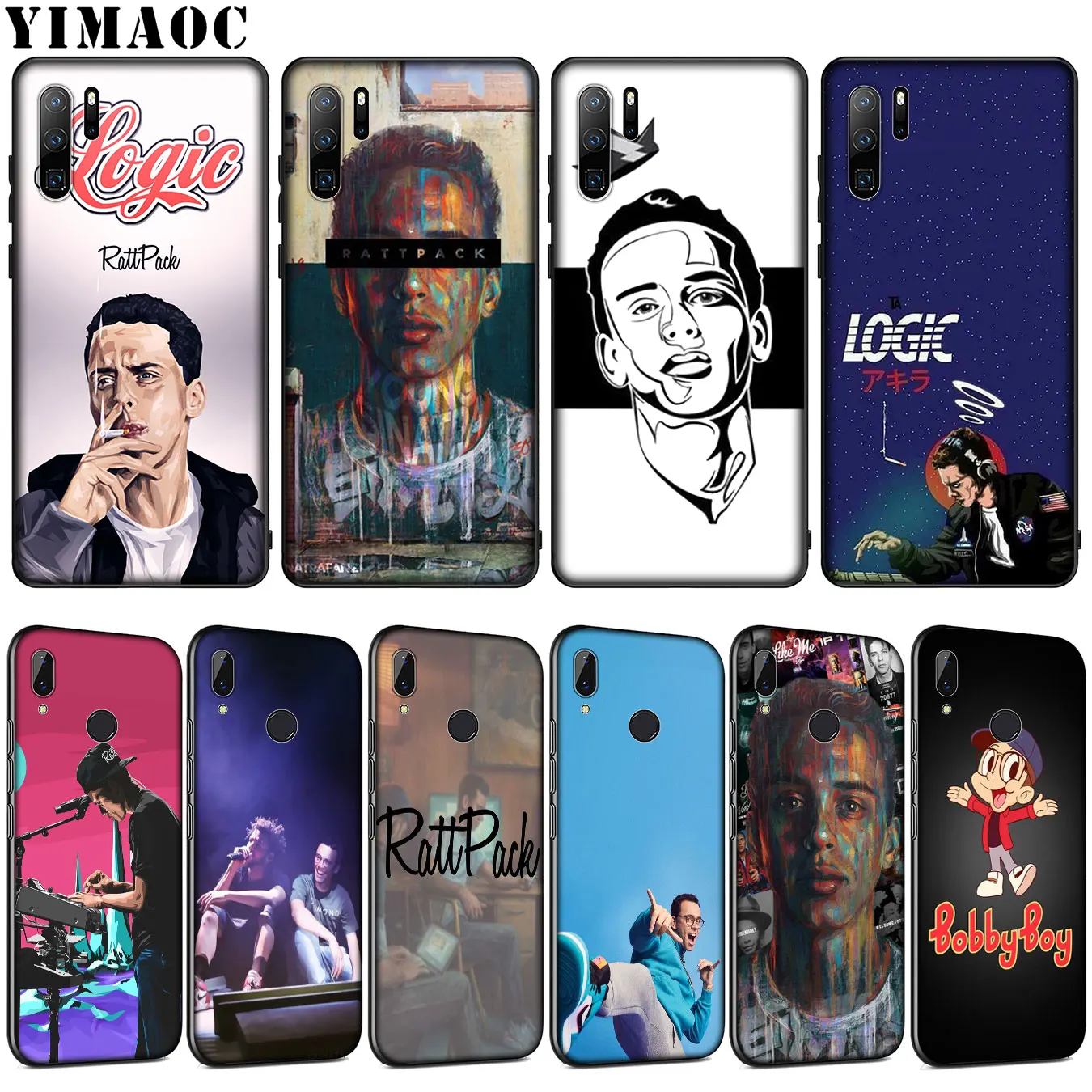 Мягкий силиконовый чехол YIMAOC Logic pop для Huawei P30 P20 Pro P10 P9 Lite Mini 2017 2016 черный P Smart Z