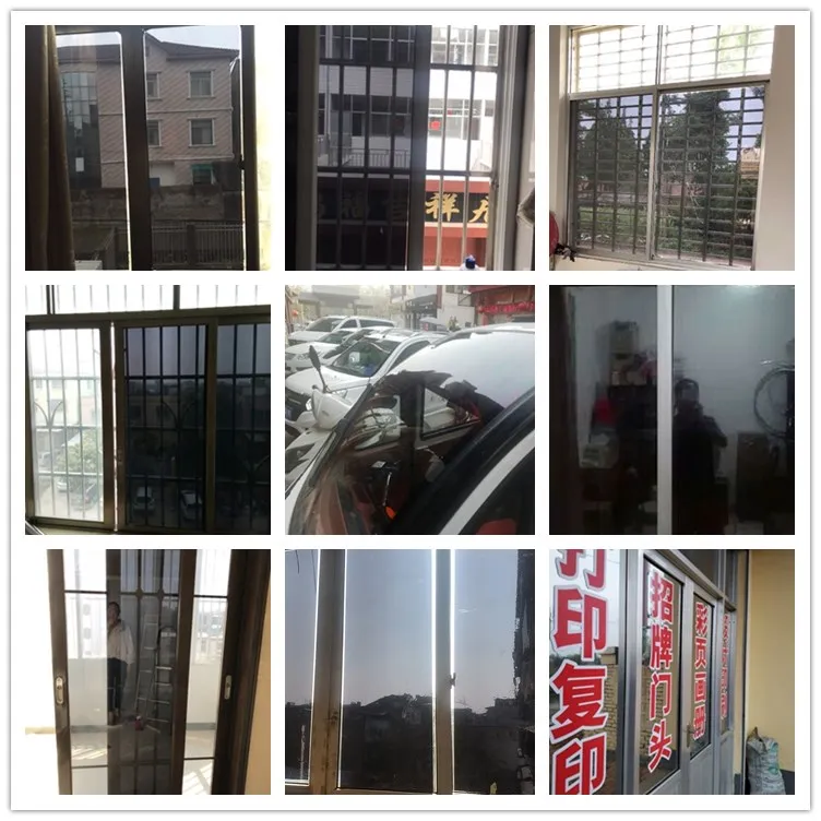 Черный серебристый цвет зеркало изоляционная оконная пленка Солнечный Оттенок