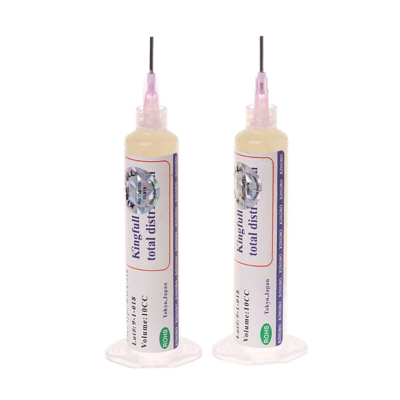 

2 Pcs 10CC RMA-218 BGA Reballing No-Clean Repair Solder Flux Paste With Needles