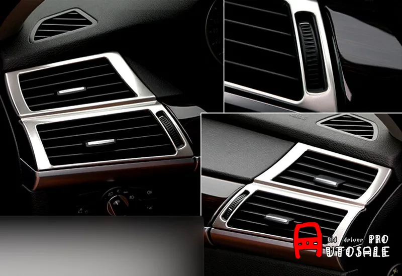

Stainless Chromium Styling Side Air Conditioning Vent Outlet Cover Trim 2pcs For BMW X6 E71 2009 2010 2011 2012 2013 2014