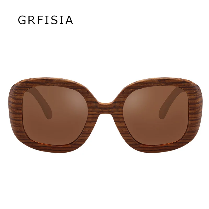 GRFISIA классические деревянные Овальные Солнцезащитные очки женские