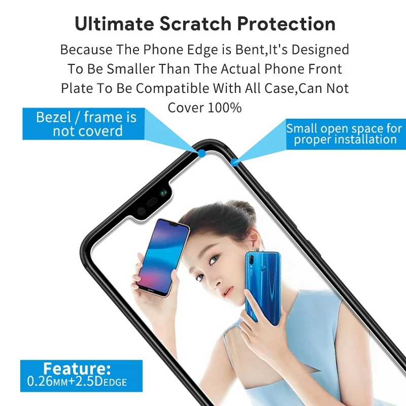 Стекло Экран протектор для Huawei p20 Lite закаленное защитное на защитная пленка