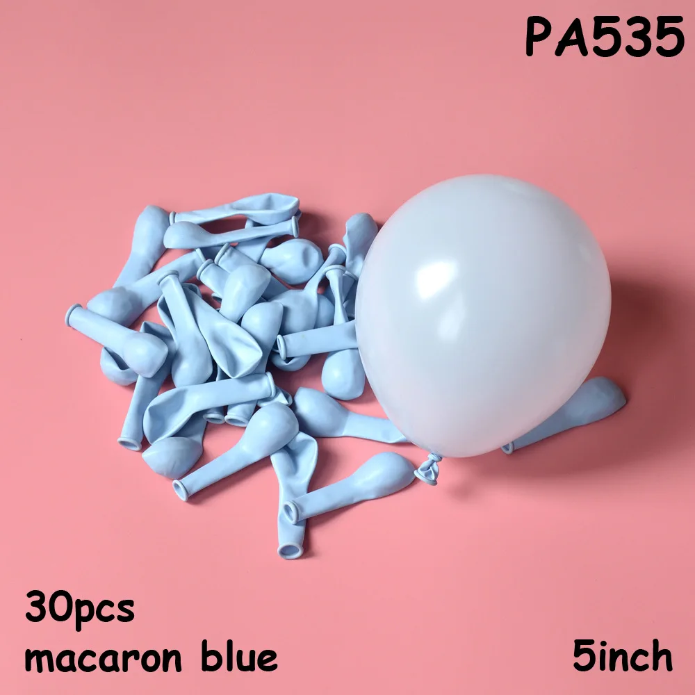 blue 30 шт 5 дюймов Macarons цвет пастельные воздушные шарики в виде леденцов круглый, из латекса гелиевые балоны для украшения дня рождения - Цвет: blue