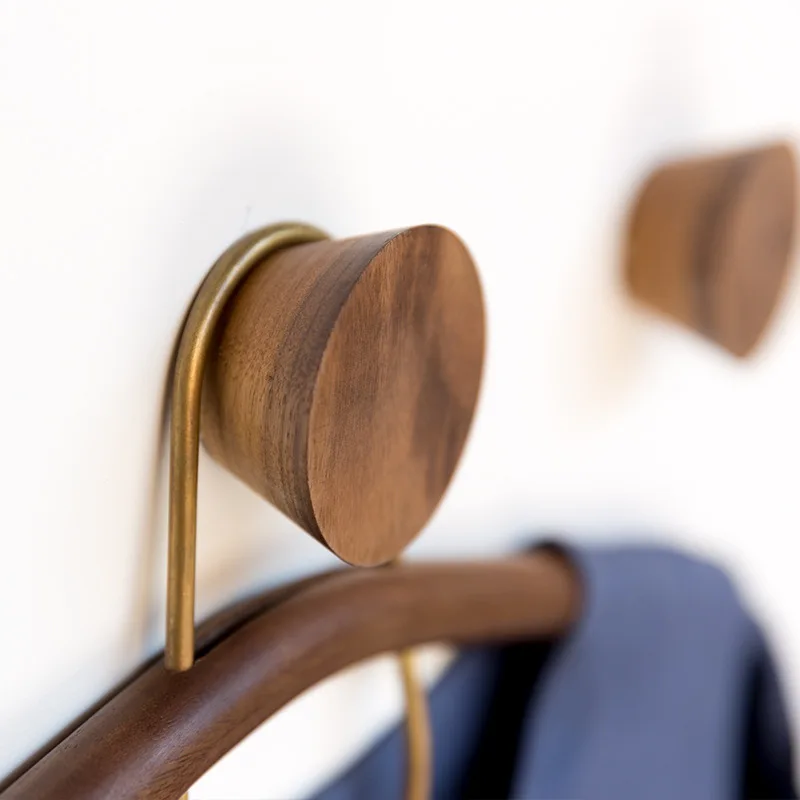 Wall Mounted Wooden Clothes Hanger Coat Hook Hanging Storage Rack Home Decorations