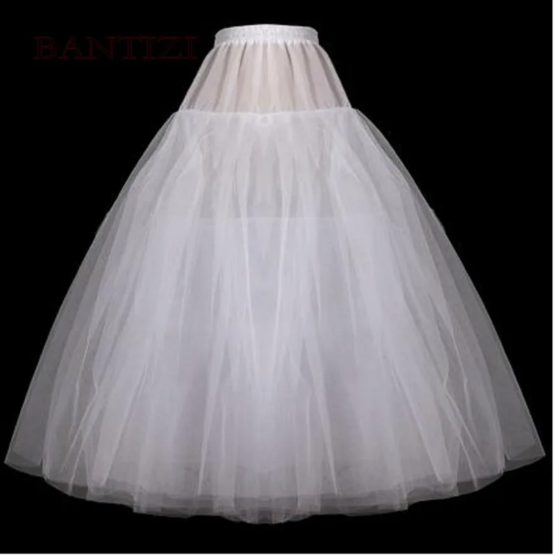 A-line Four Layer Petticoats Wedding Dress Prom Bridal Accessories Crinoline Cheap White Long Underskirt Free Size | Свадьбы и
