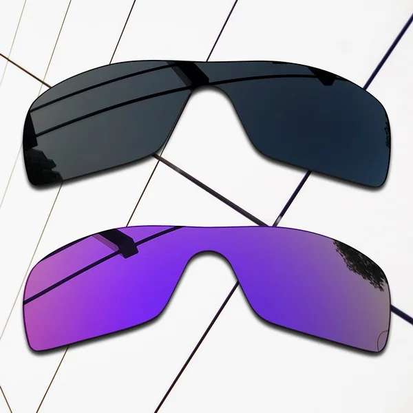Black and Violet E.O.S поляризованные Сменные линзы для солнцезащитных очков Оукли Batwolf-разнообразие цветов - Цвет линз: Black and Violet
