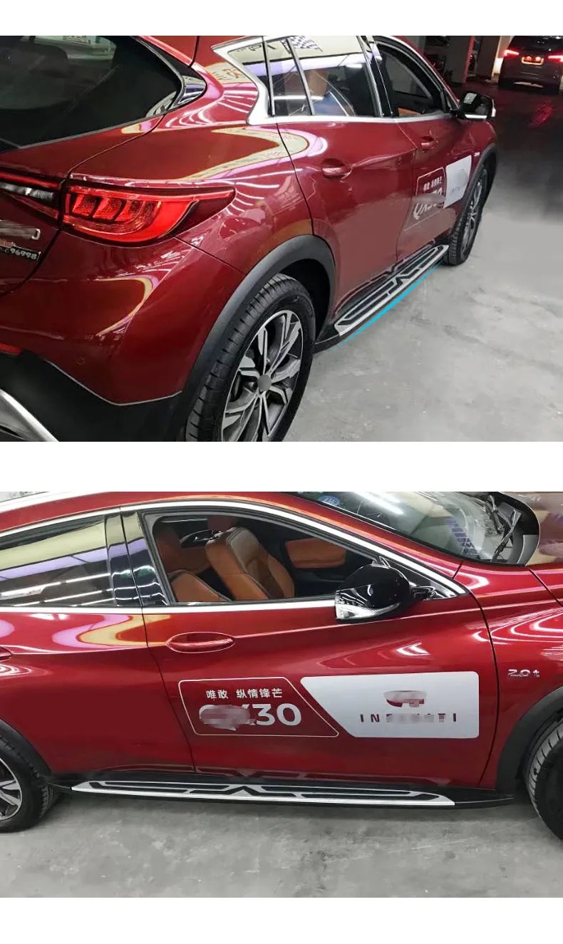 Nerf бар боковая панель ходовая доска боковой шаг для INFINITI QX30 QX50 2016-2020 алюминиевый