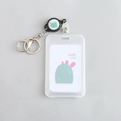 J Kawaii кактус бейдж держатель для автобусных карт высокое качество студенческий транспорт ID карты Наборы для школы офисные принадлежности - Цвет: J