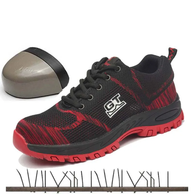 Мужские уличные защитные ботинки со стальным носком унисекс дышащие