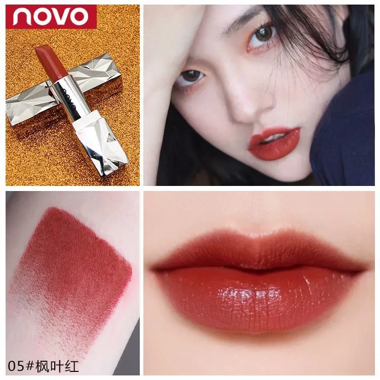 1PCS Makeup NOVO5221 luxurious stunning gem lipstick moisturizing and |