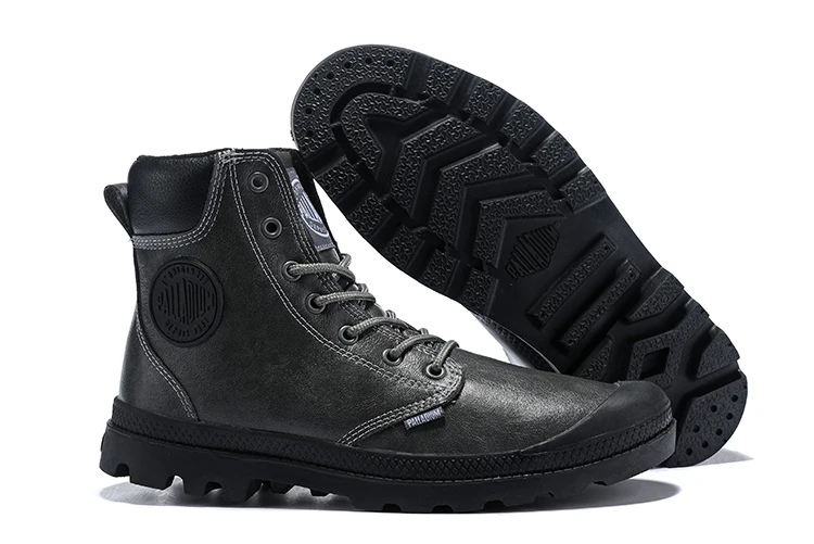 PALLADIUM Pampa/классические кроссовки, Высокая мужская парусиновая обувь, модная Стильная однотонная повседневная обувь на плоской подошве со шнуровкой, 40-44