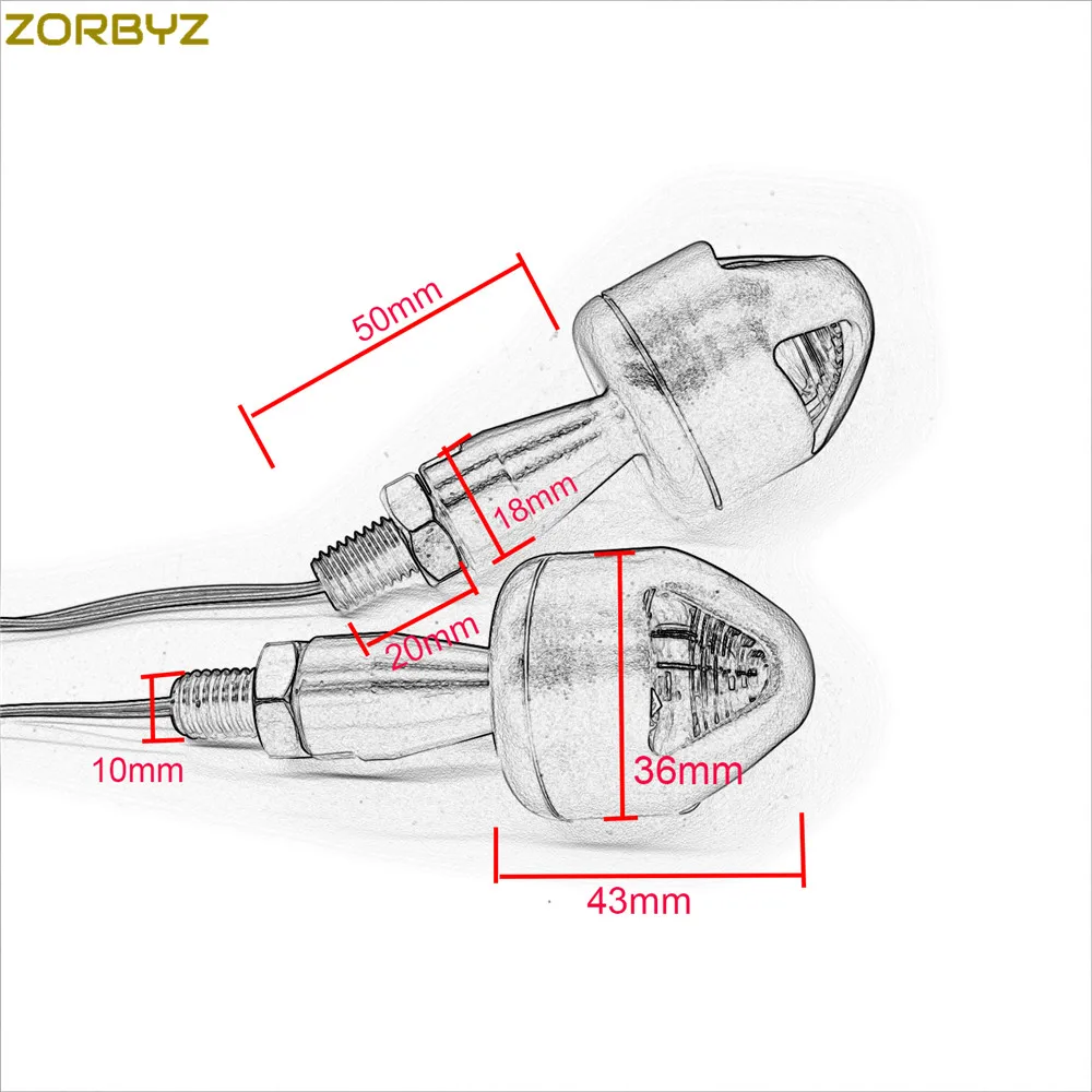 ZORBYZ черный/хром мотоцикл светодиодный индикатор указателя поворота для Harley Blinkers круизер кастом