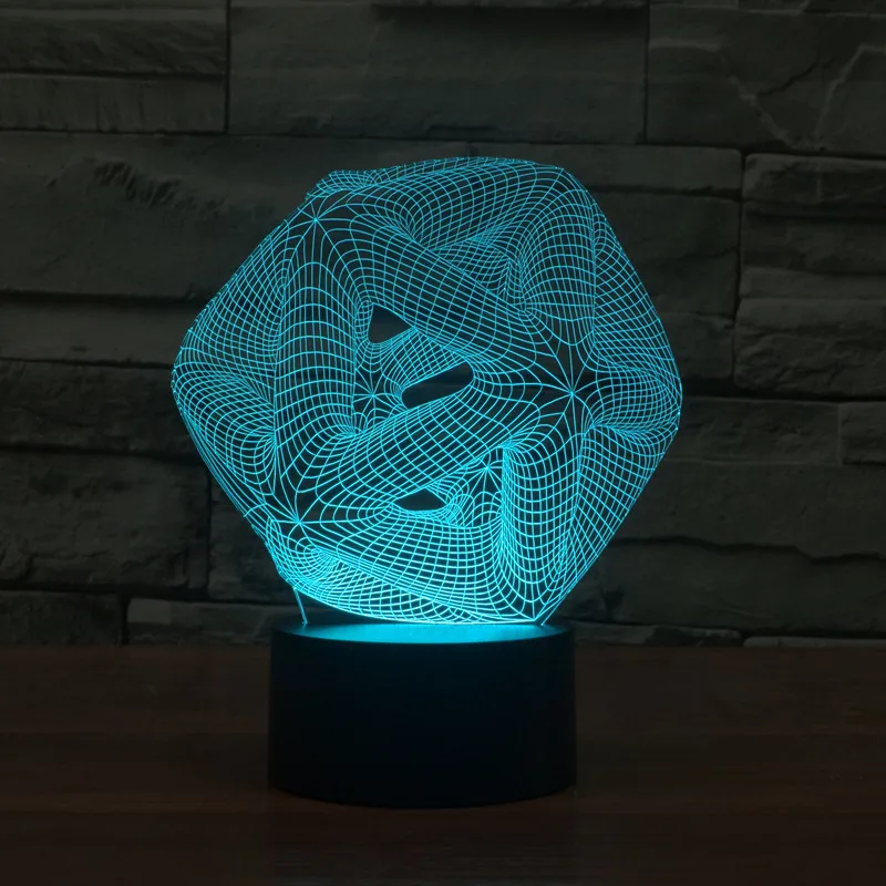 Классическая мода 3D LED night light спальня лампа гостиной горит абстрактные акриловые