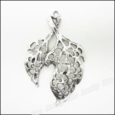 11 шт. подвески в виде листика дерева подвеска из тибетского серебра сплава цинка