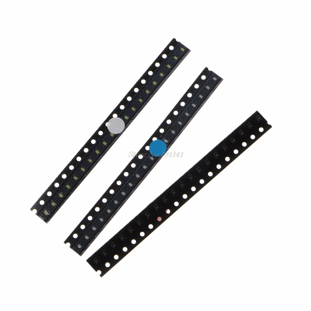 100 шт. 5 цветов SMD 0603 светодиодный светильник красный зеленый синий желтый белый