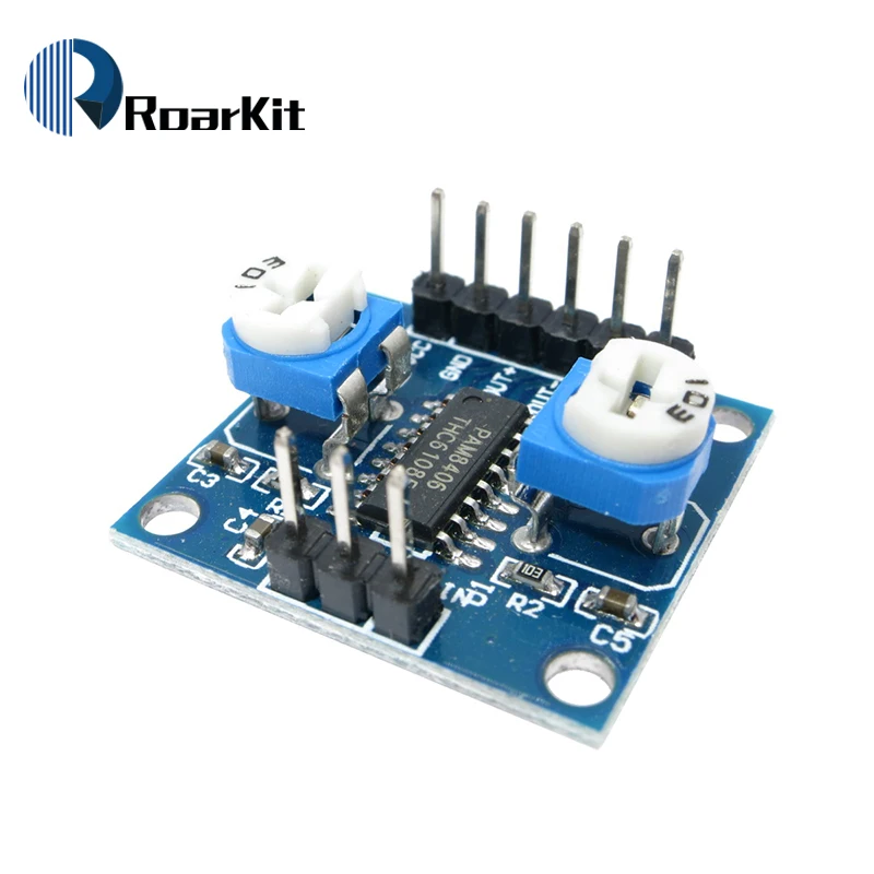 Плата цифрового усилителя PAM8406 с регулятором громкости 5Wx2 Stereo для arduino|digital amplifier
