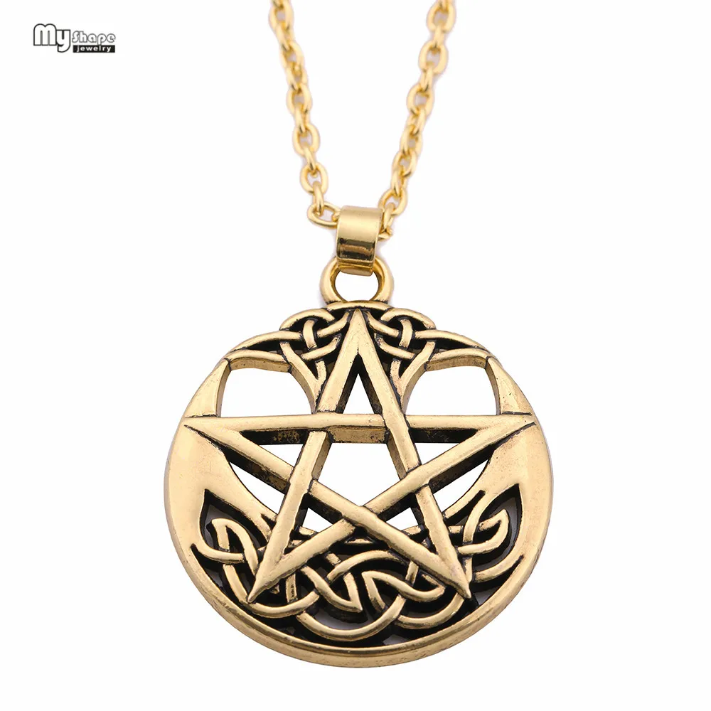 Мой Форма Древо жизни Wicca Звезда Давида кулон заявление ожерелье печатка из