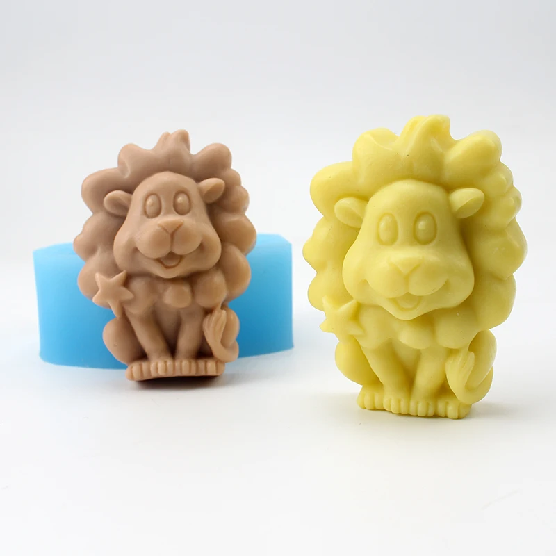 Силиконовая форма для мыла в форме льва естественного ручного изготовления 12