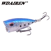 1pcs topwater popper fishing lure 40mm 2 8g artificial ultralight plastic hard bait crankbait wobblers isca trout fishing lures