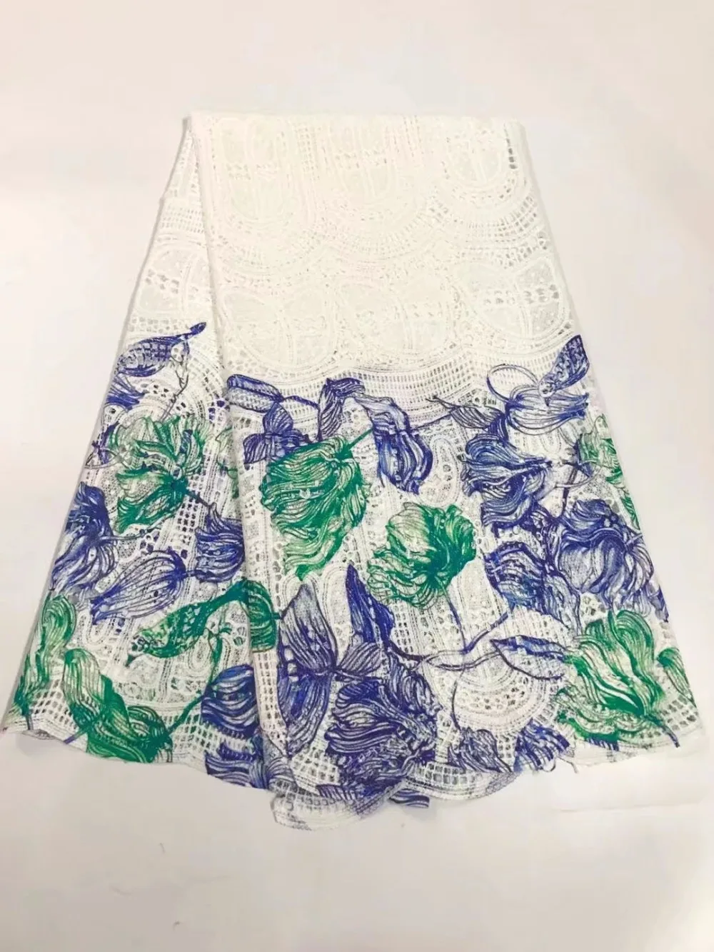 Гэри-афро-Кружево белый гипюр шнур Кружево ткани высокого качества Африканский